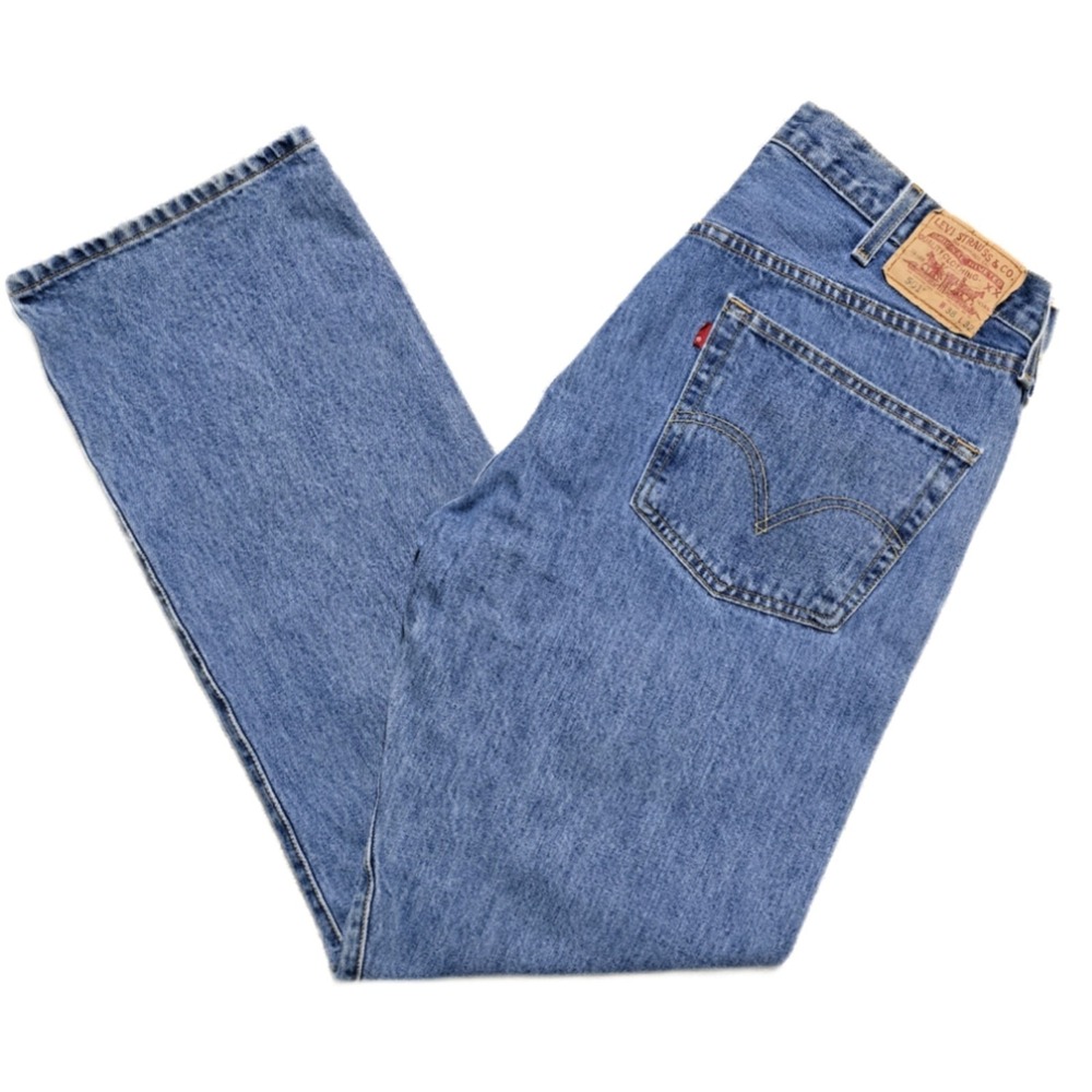 Vintage Y2K Levi's 501 Button Fly Blue Jeans Mens 38x32 (36x32) Batwing Tag